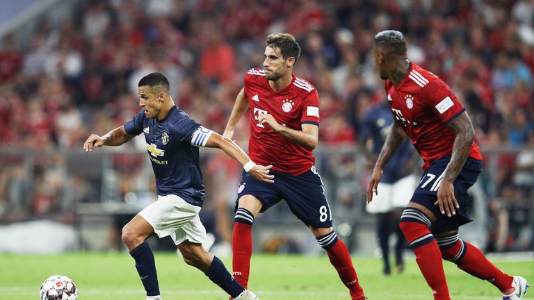 Alexis Sanchez had little impact against Bayern