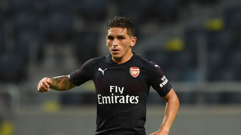 Lucas Torreira in action during Arsenal's pre-season campaign