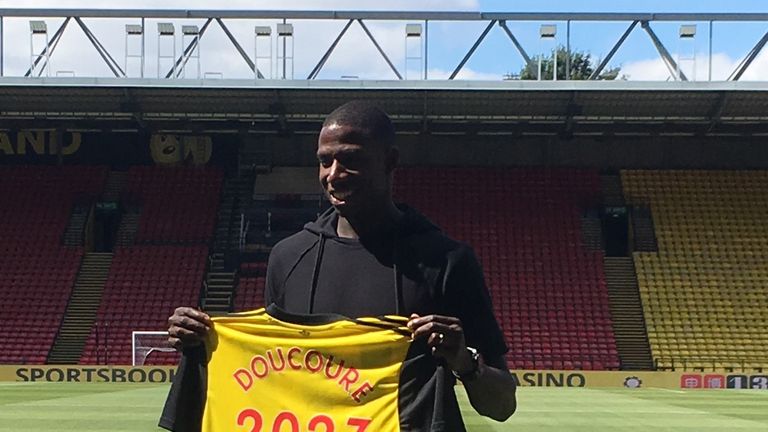 Abdoulaye Doucoure signed a new five-year deal at Watford this summer