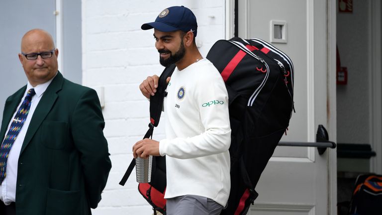 India captain Virat Kohli was back in practice ahead of the third Test at Trent Bridge