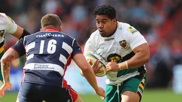 Campese Ma'afu in action for Northampton Saints.