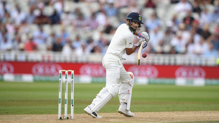 Virat Kohli scored a total of 200 runs across two innings in the first Test