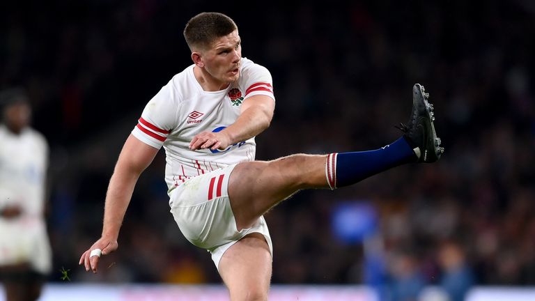 England's only points of the opening period came via an Owen Farrell penalty 