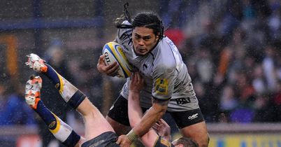 Alesana Tuilagi scores Leicester's second try at Leeds
