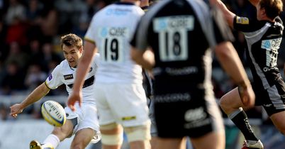 Drop goal: Jarvis was Leeds' match winner