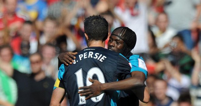Gervinho: Delighted to be playing alongside Robin van Persie in Arsenal attack