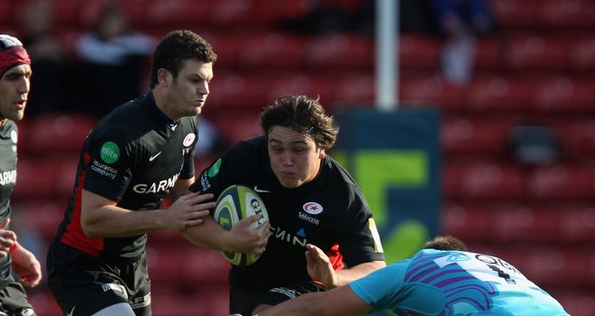 Andy Saul on the burst for Saracens