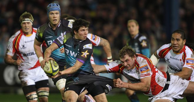 Ross Jones: opening try for Ospreys