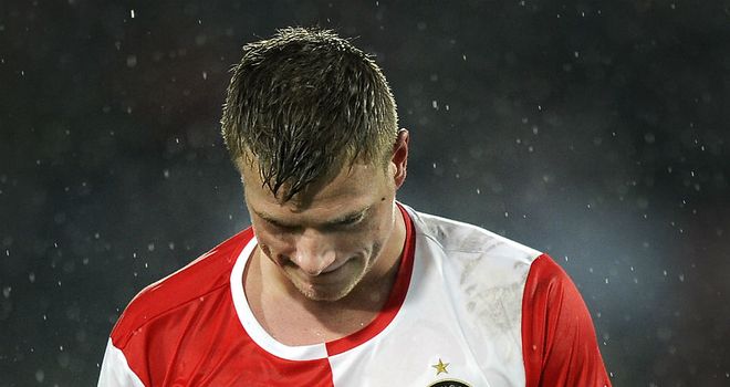 John Guidetti: Was sent off for removing his jersey against RKC
