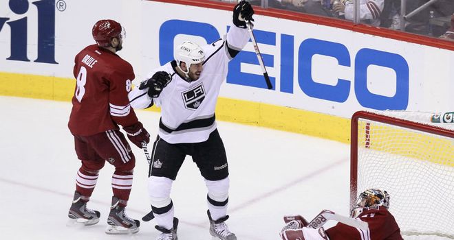 Dwight King: Scored two goals as Los Angeles beat Phoenix on the road