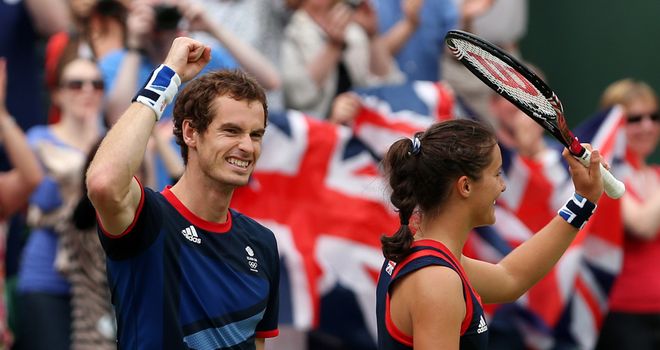 Andy Murray and Laura Robson: guaranteed a silver on Sunday