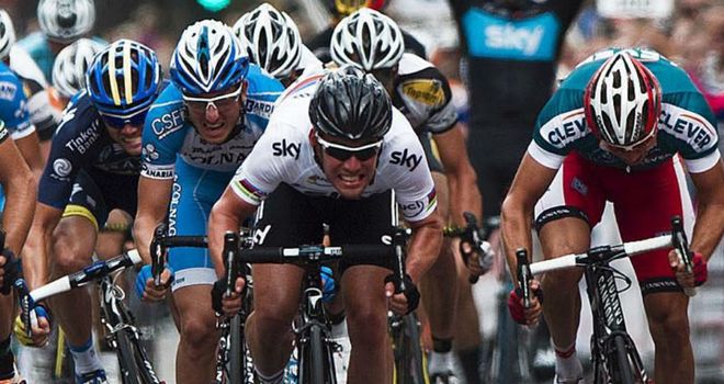 Mark Cavendish (C): Made it a perfect finish in Denmark with victory on the final stage