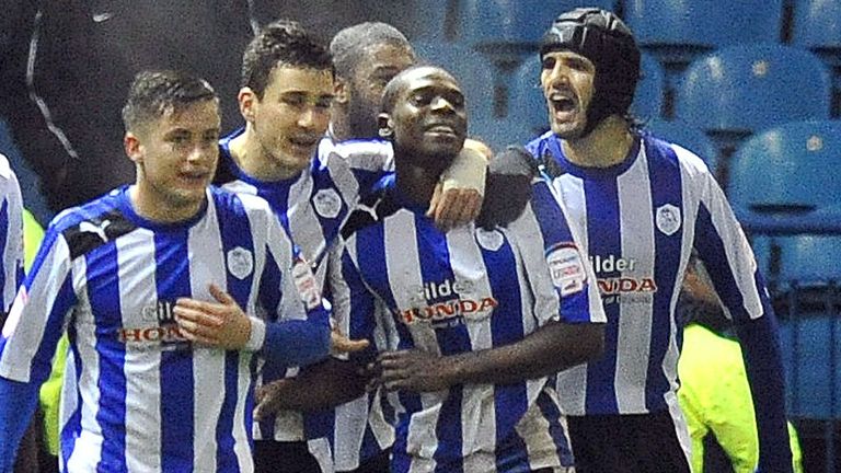 Jeremy Helan: Celebrates after finding the target for Sheffield Wednesday in the win over Charlton