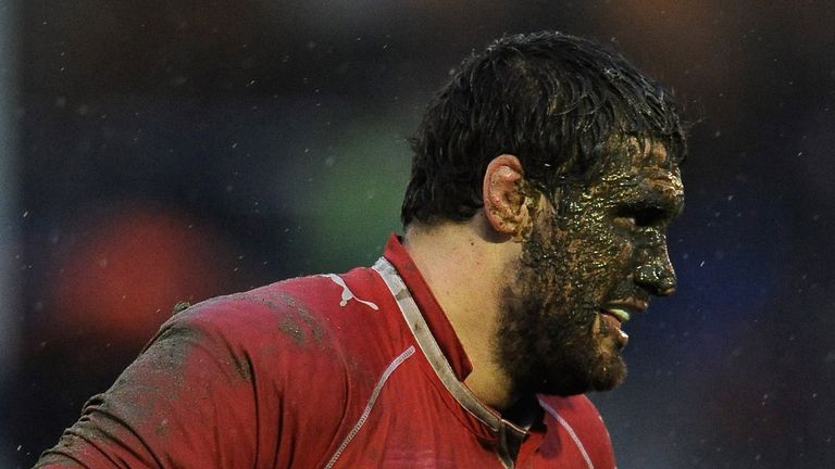 Damien Lagrange gets stuck in against Calvisano