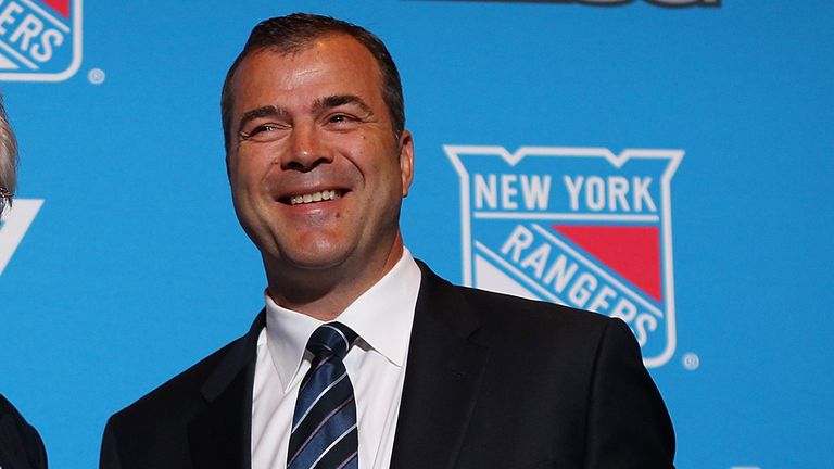 Alain Vigneault at his presentation as New York Rangers coach