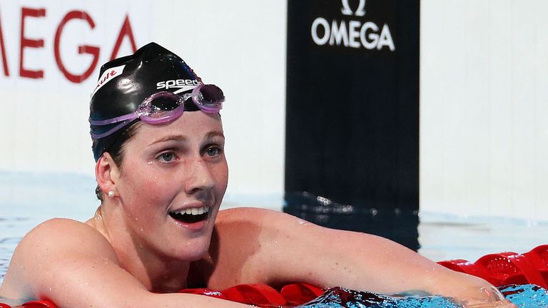 Missy Franklin holds the world record in the 200-metre backstroke