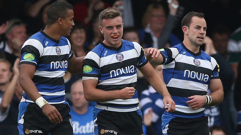 George Ford (middle): Kicked five penalties and a conversion for his new team Bath