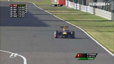 Webber takes pole