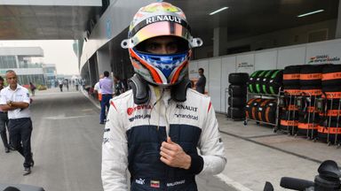 Pastor Maldonado: Walks back to the pits after being force to park the car in P2