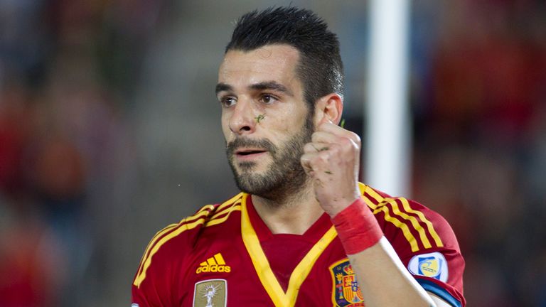 Alvaro Negredo: Celebrates after his goal