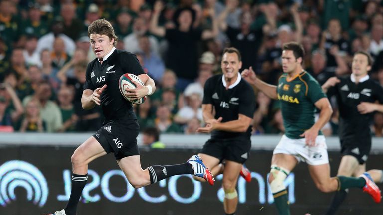 Beauden Barrett: Scored the try which clinched the Rugby Championship