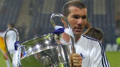 Zidane: With the European Cup in 2002