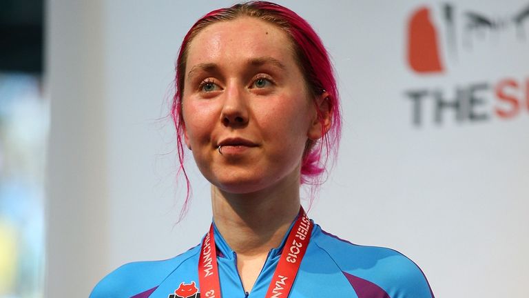Katie Archibald impressed at the Track World Cup while representing the Scottish Braveheart team