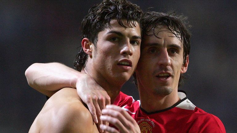 Neville will be reunited with his former team-mate Cristiano Ronaldo on Sunday