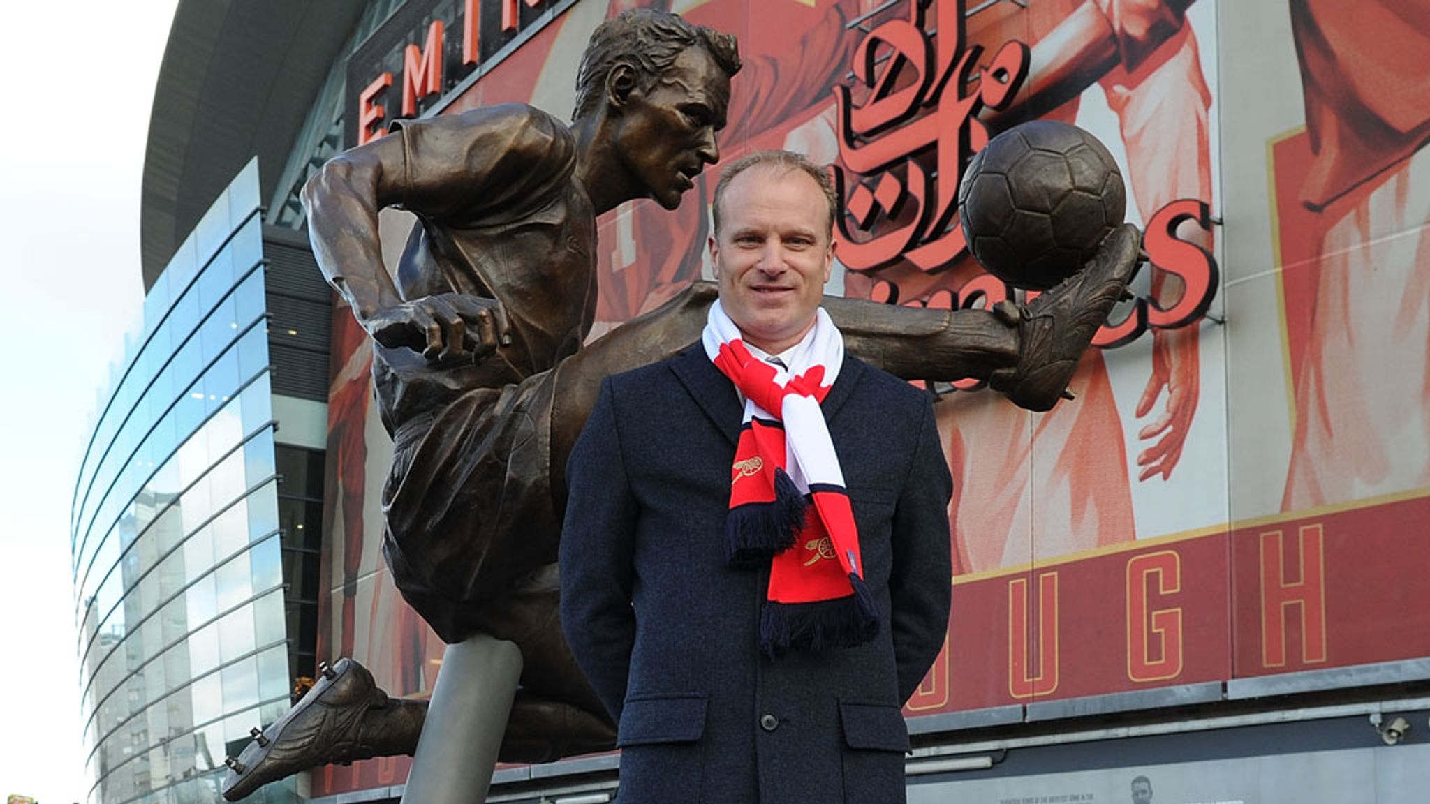 Arsenal legend Dennis Bergkamp emotional as statue is unveiled at ...