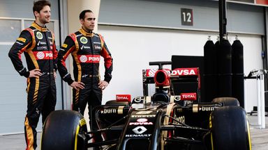 Romain Grosjean and Pastor Maldonado with the E22