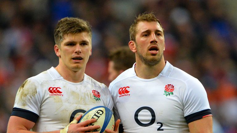 Owen Farrell (L) and Chris Robshaw: Face major challenge on Saturday