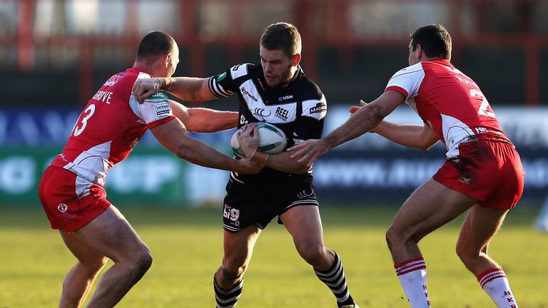 Rhys Hanbury: scored two of Widnes&#39; seven tries