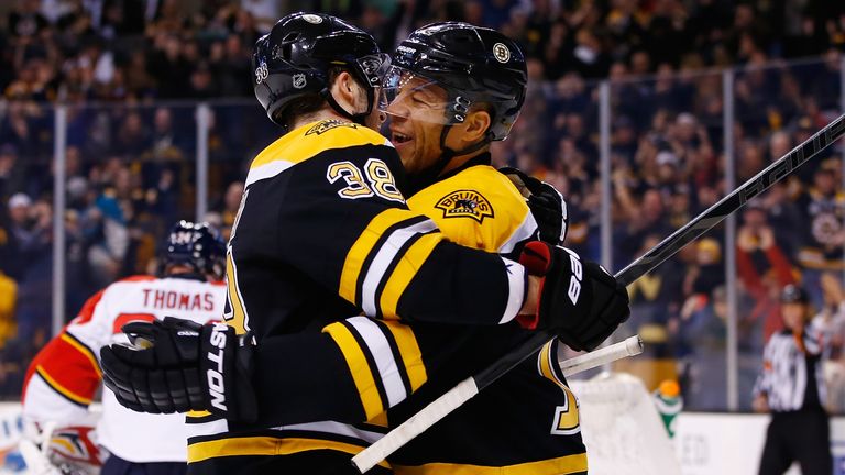 Jarome Iginla scored twice as Boston Bruins toppled the Hurricanes