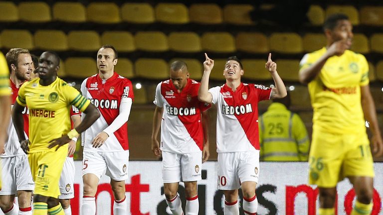 James Rodriguez: Celebrates strike against Nantes