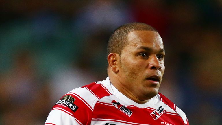 Wigan full-back Matt Bowen helped himself to a hat-trick of tries against the Hawks