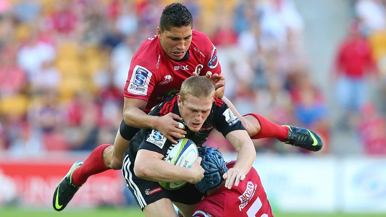 Johnny McNicholl: Scored two of the Crusaders&#39; six tries