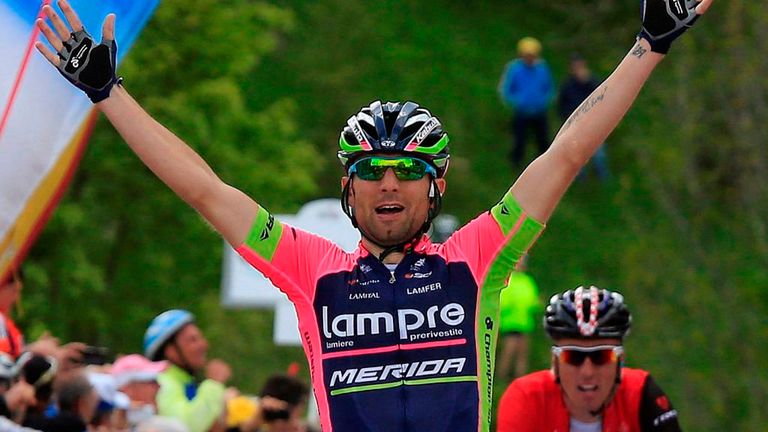 Diego Ulissi won stages five and eight of last month's Giro d'Italia