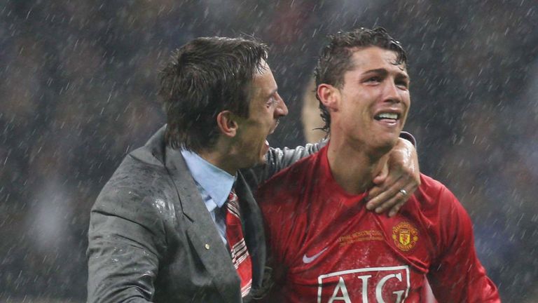 Gary Neville and Cristiano Ronaldo: played together for six years