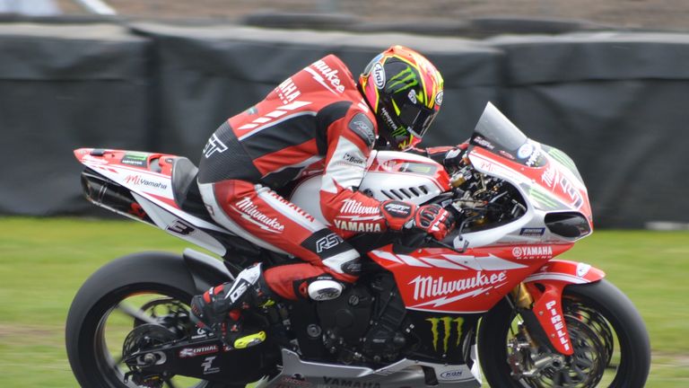 Leading from the front: Josh Brookes exits Old Hall on his way to victory in race two at Oulton Park. Photo: Nick Soye