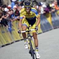 Alberto Contador crossed the line 20 seconds ahead of Chris Froome
