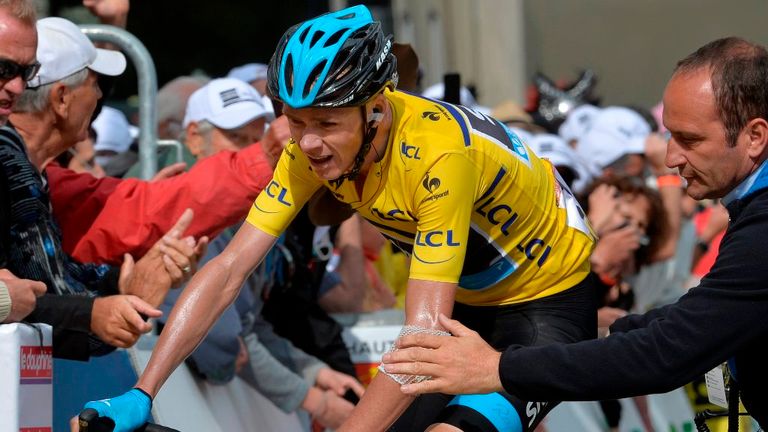 Chris Froome was exhausted at the finish