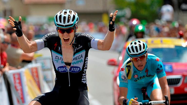 Jan Bakelants outsprinted Lieuwe Westra to claim victory