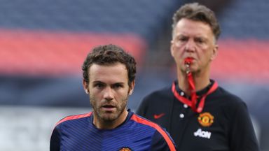 Juan Mata training under Louis van Gaal