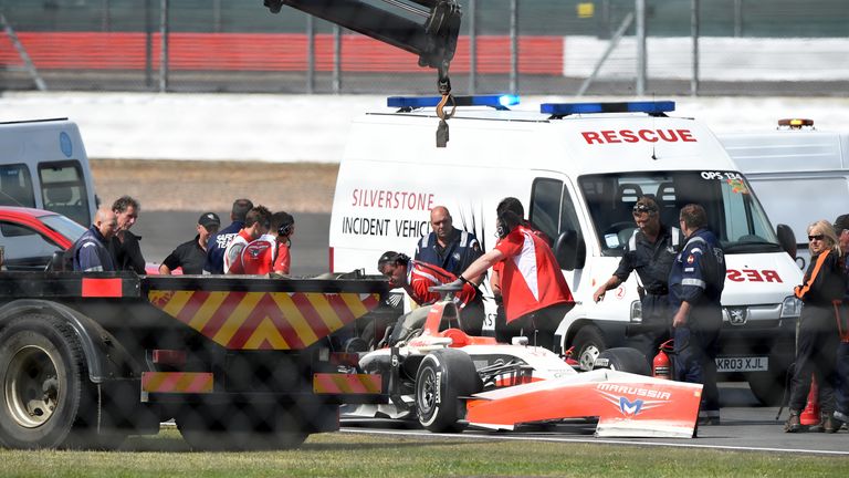Jules Bianchi's day came to an early end after an engine fire