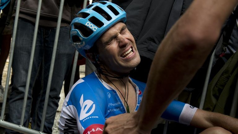Jack Bauer was inconsolable at the finish line after missing out on victory on stage 15 of the Tour de France