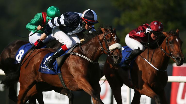 Jack Naylor on the way to winning the Jockey Club Of Turkey Silver Flash Stakes