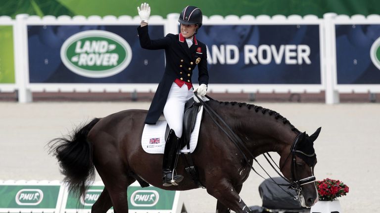Charlotte Dujardin: Broke dressage world record for the second night running