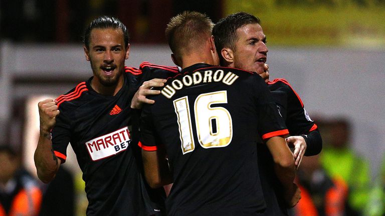 McCormack: Celebrates goal with Fulham team-mates