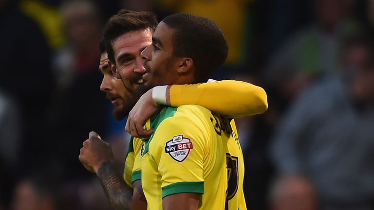 Lewis Grabban: Celebrates scoring a goal against Blackburn