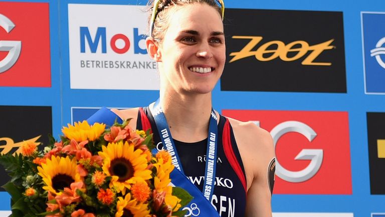 Gwen Jorgensen: World champion after win in Edmonton